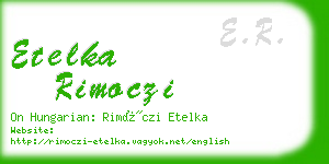 etelka rimoczi business card